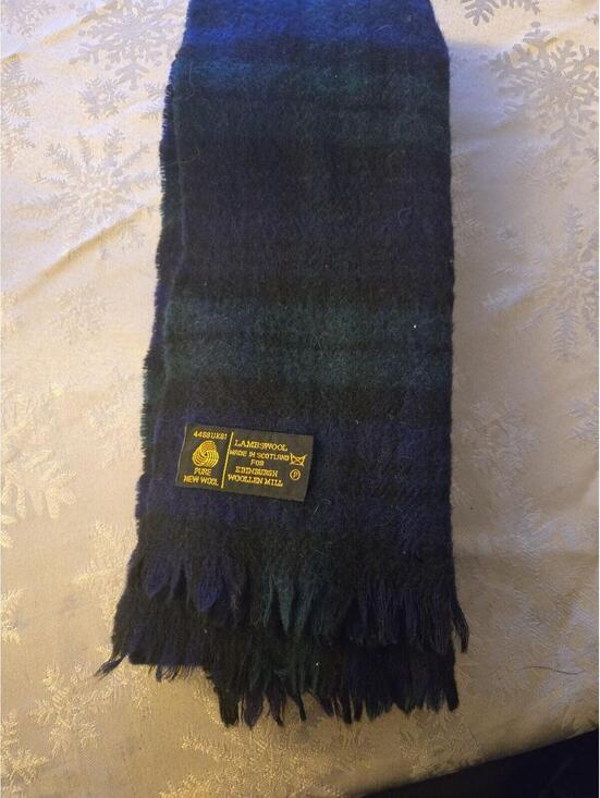Accessories - Vintage Edinburgh Woollen Mill Black Watch Tartan Lambswool Scarf